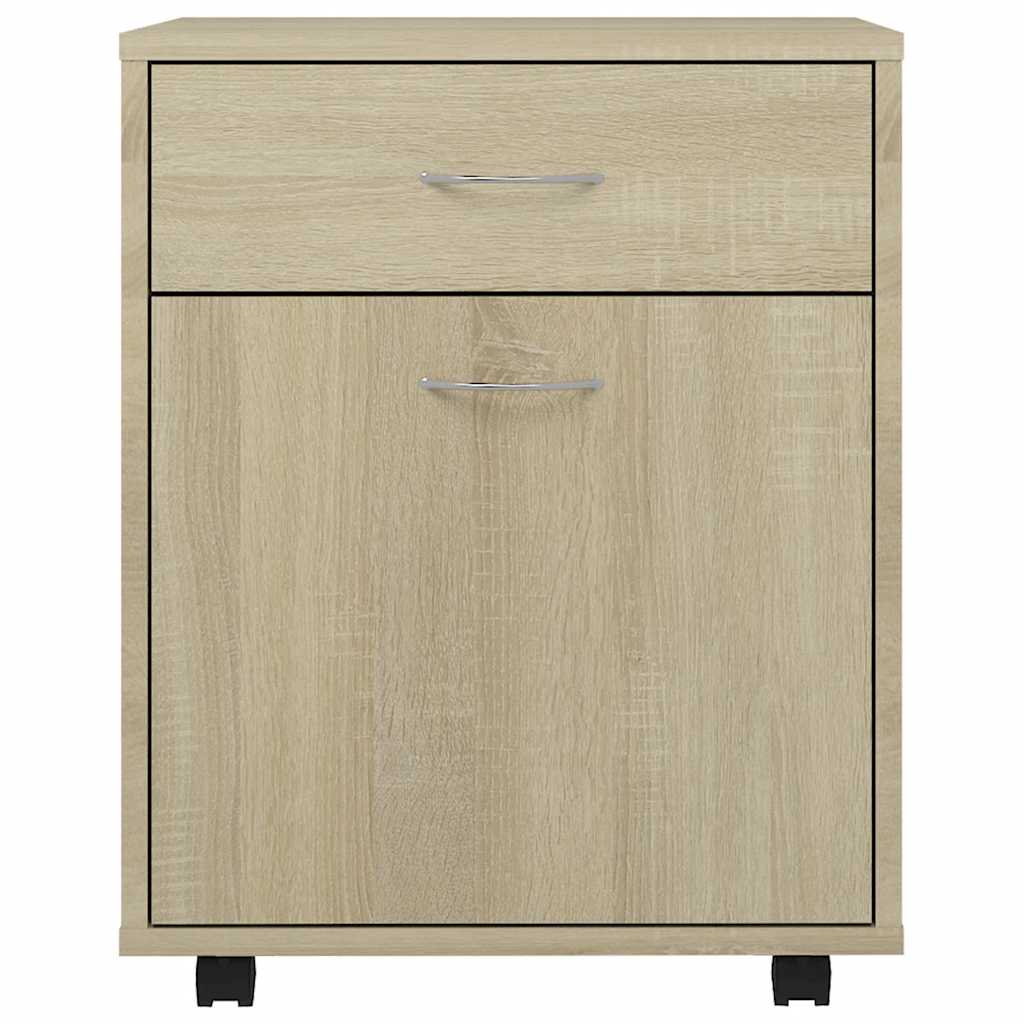 vidaXL Ντουλάπι Τροχήλατο Sonoma Δρυς 45 x 38 x 54 εκ. από Επεξ. Ξύλο