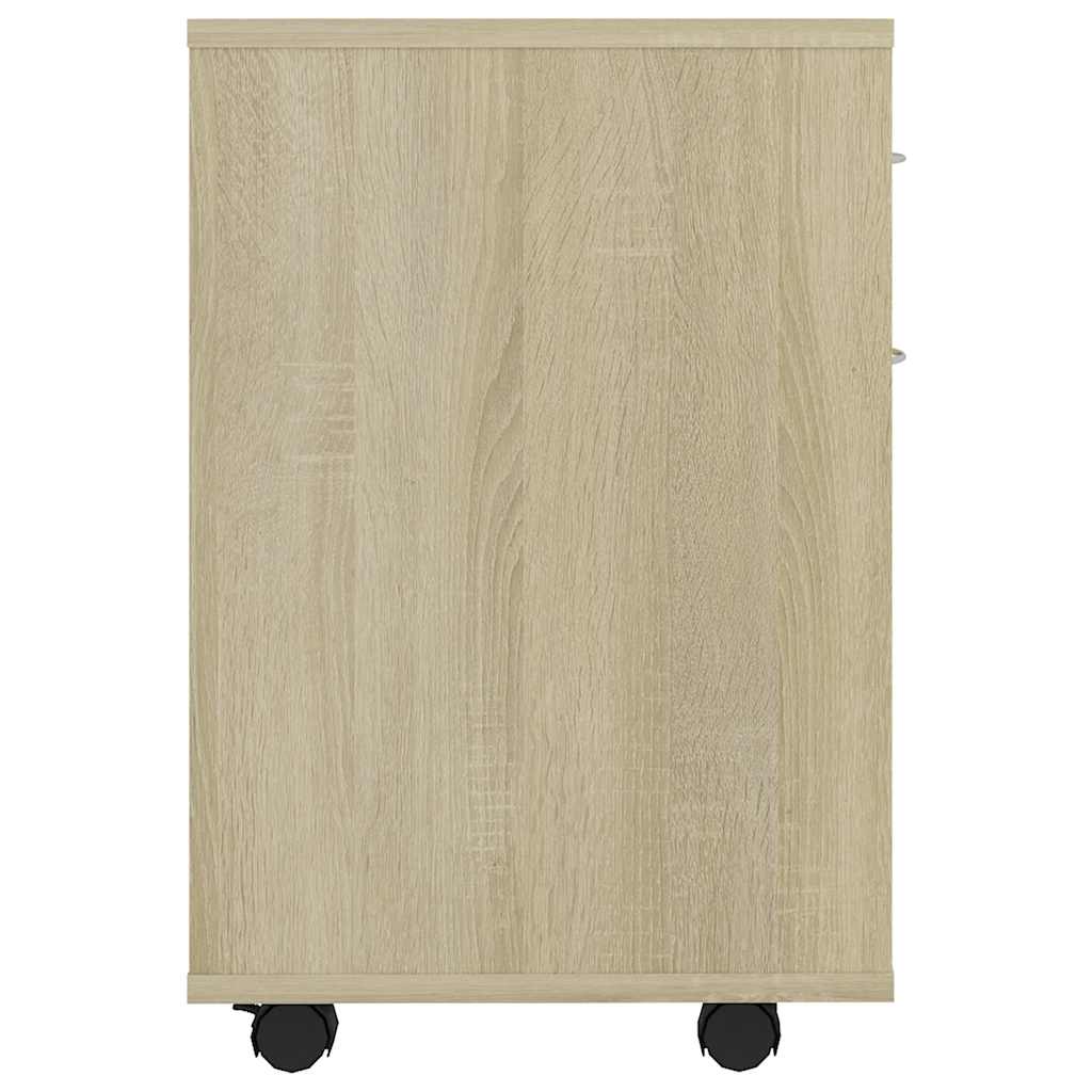 vidaXL Ντουλάπι Τροχήλατο Sonoma Δρυς 45 x 38 x 54 εκ. από Επεξ. Ξύλο