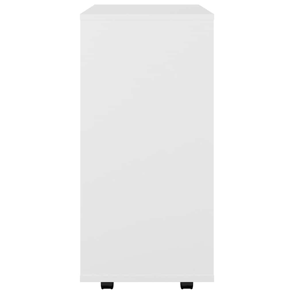vidaXL Ντουλάπι Τροχήλατο Λευκό 60 x 35 x 75 εκ. από Επεξ. Ξύλο