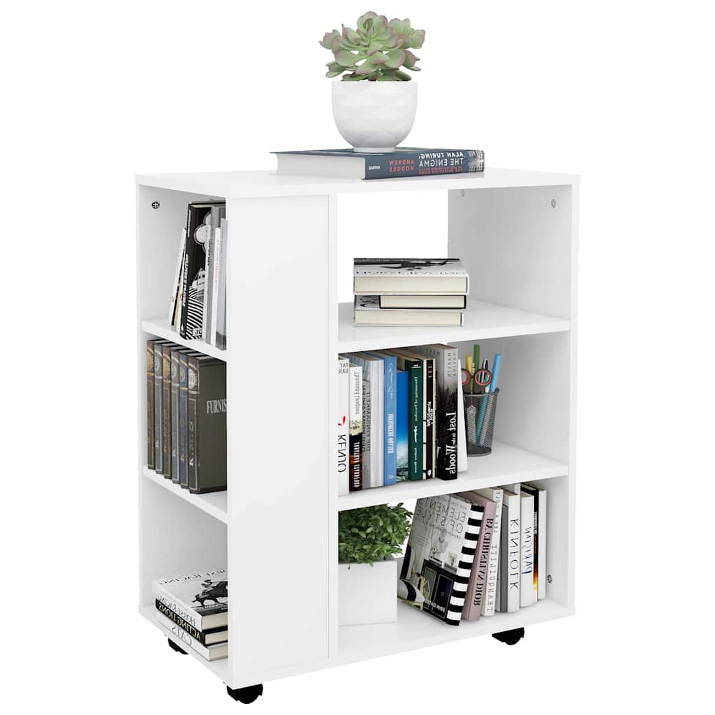 vidaXL Ντουλάπι Τροχήλατο Λευκό 60 x 35 x 75 εκ. από Επεξ. Ξύλο