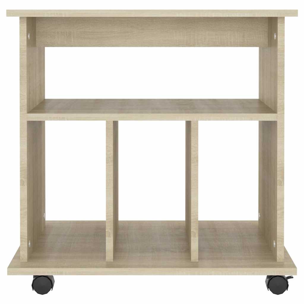vidaXL Ντουλάπι Τροχήλατο Sonoma Δρυς 60 x 45 x 60 εκ. από Επεξ. Ξύλο