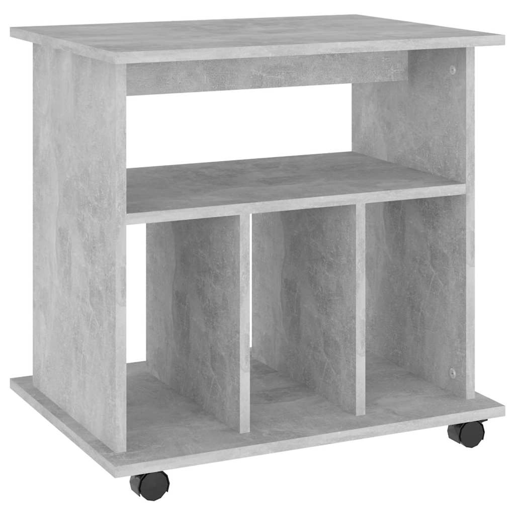 vidaXL Ντουλάπι Τροχήλατο Γκρι Σκυρ. 60 x 45 x 60 εκ. από Επεξ. Ξύλο
