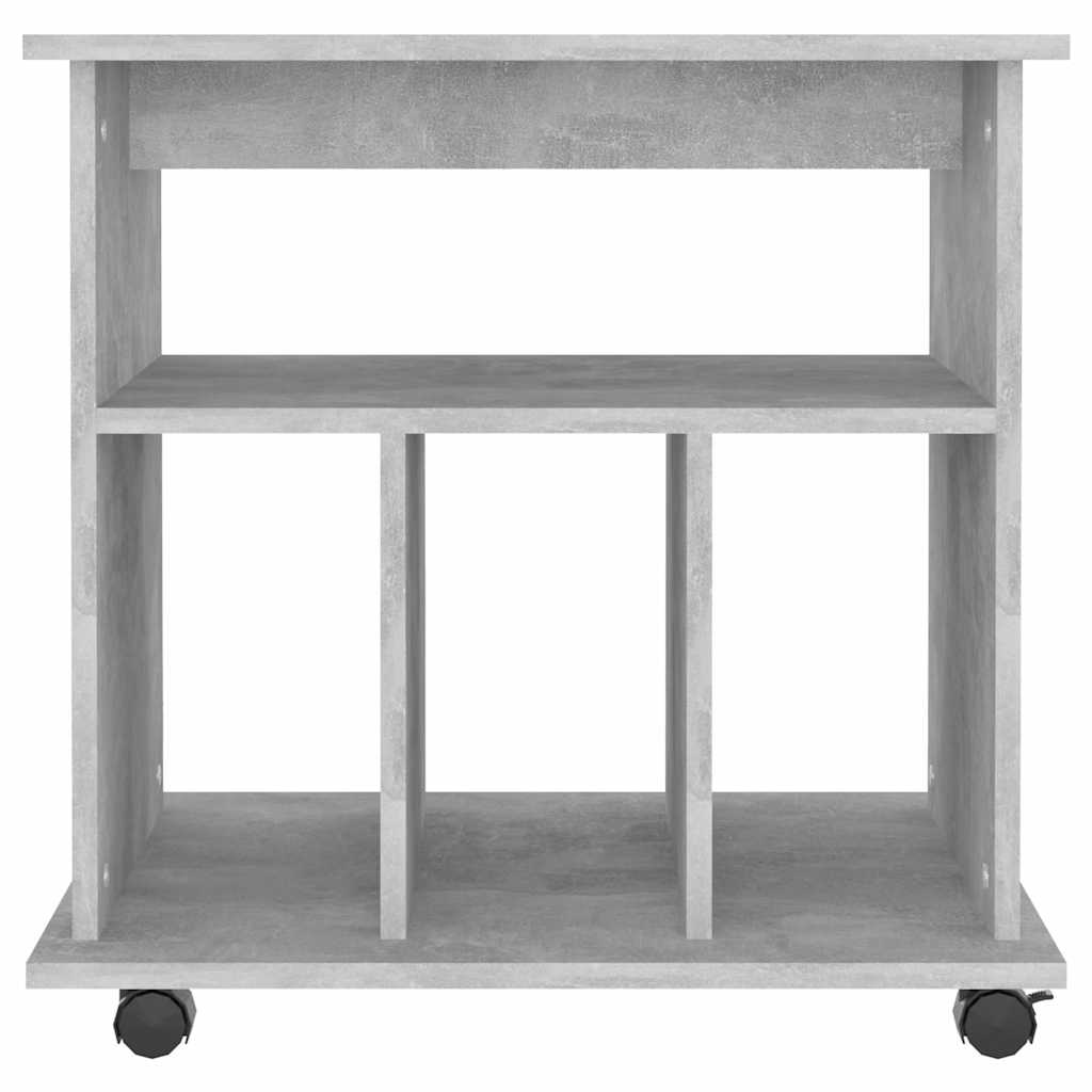 vidaXL Ντουλάπι Τροχήλατο Γκρι Σκυρ. 60 x 45 x 60 εκ. από Επεξ. Ξύλο