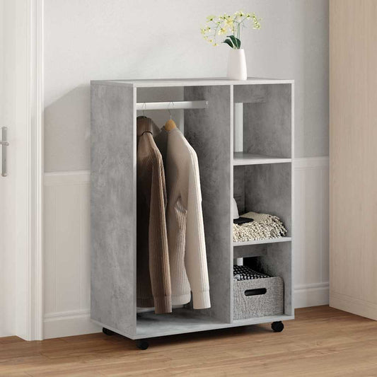 vidaXL Ντουλάπα Γκρι Σκυροδέματος 80 x 40 x 110 εκ. από Επεξ. Ξύλο