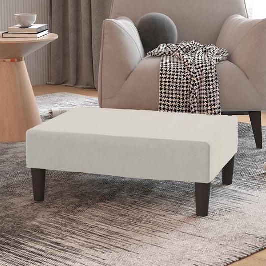 vidaXL Σκαμπό/Υποπόδιο Κρεμ 78 x 56 x 32 εκ. Βελούδινο