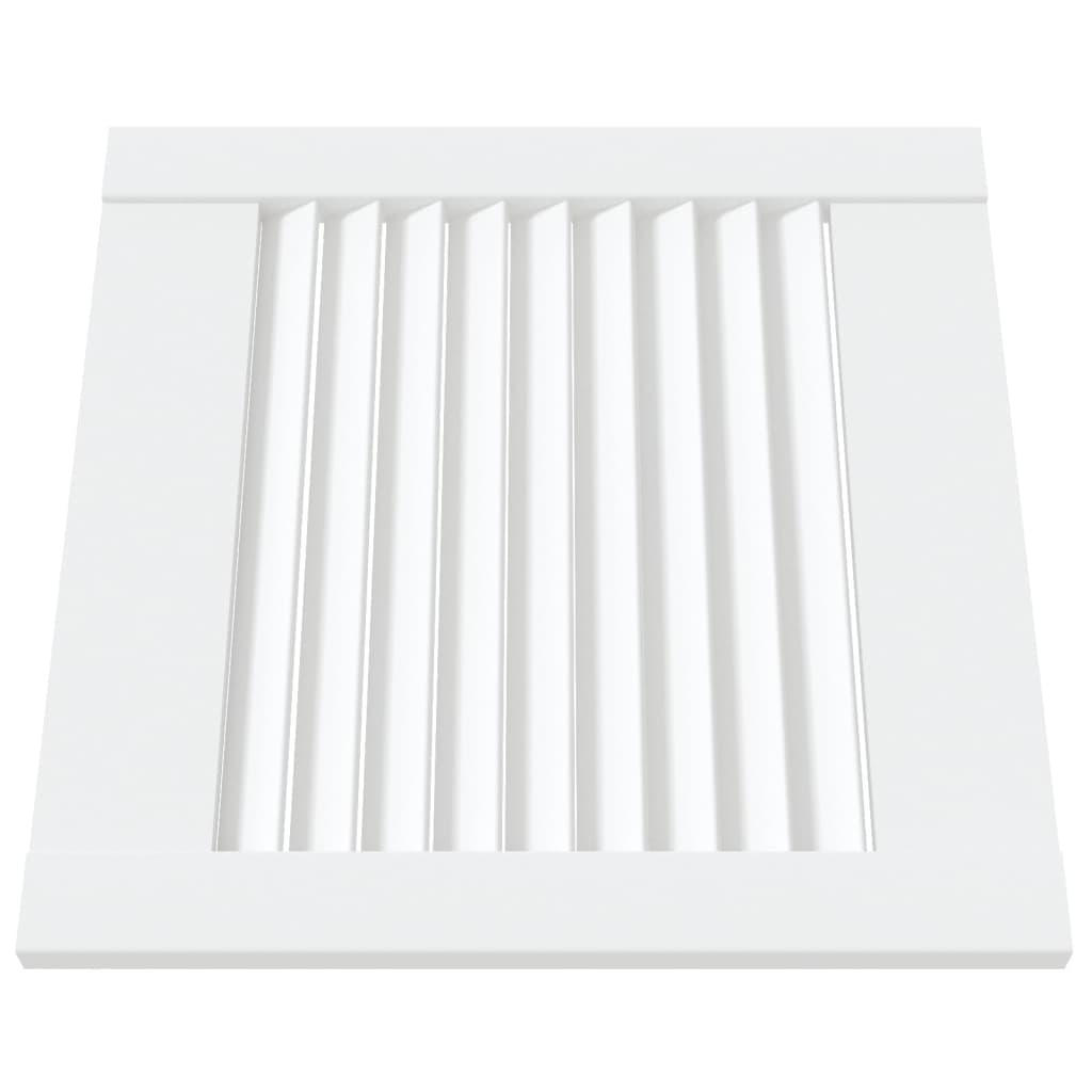 vidaXL Πορτάκια με Περσίδες 2 Τεμ. Λευκά 39,5x39,4εκ Μασίφ Ξύλο Πεύκου