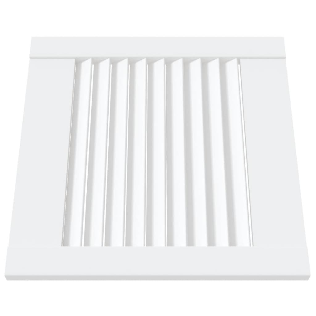 vidaXL Πορτάκια με Περσίδες 4 Τεμ. Λευκά 39,5x39,4εκ Μασίφ Ξύλο Πεύκου