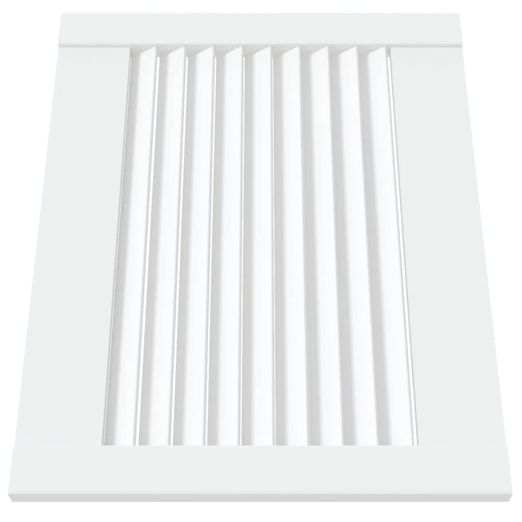 vidaXL Πορτάκια με Περσίδες 4 Τεμ. Λευκά 39,5x49,4εκ Μασίφ Ξύλο Πεύκου