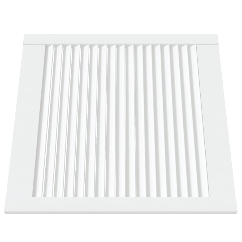 vidaXL Πορτάκια με Περσίδες 4 Τεμ. Λευκά 61,5x59,4εκ Μασίφ Ξύλο Πεύκου