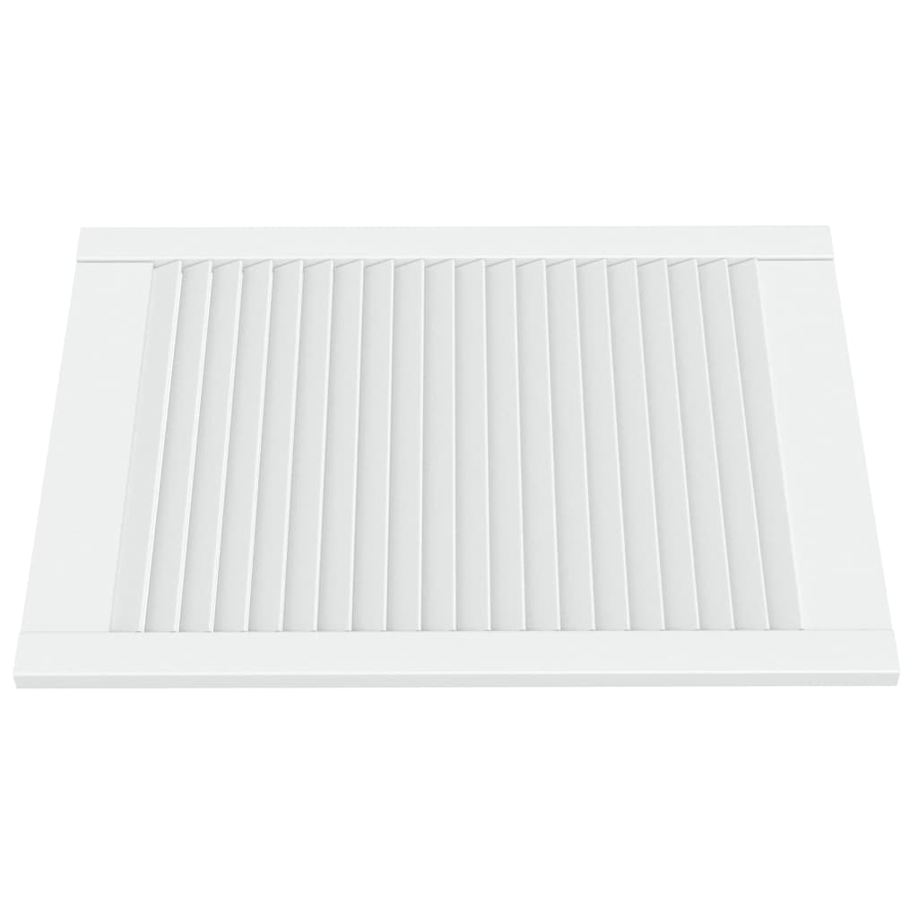 vidaXL Πορτάκια με Περσίδες 2 Τεμ. Λευκά 69x49,4εκ Μασίφ Ξύλο Πεύκου