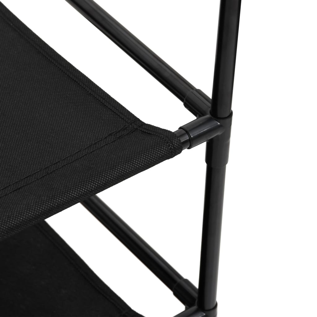 337257 vidaXL Ντουλάπι με 6 Συρτάρια Μαύρο 55x29x55 εκ. Ατσάλι