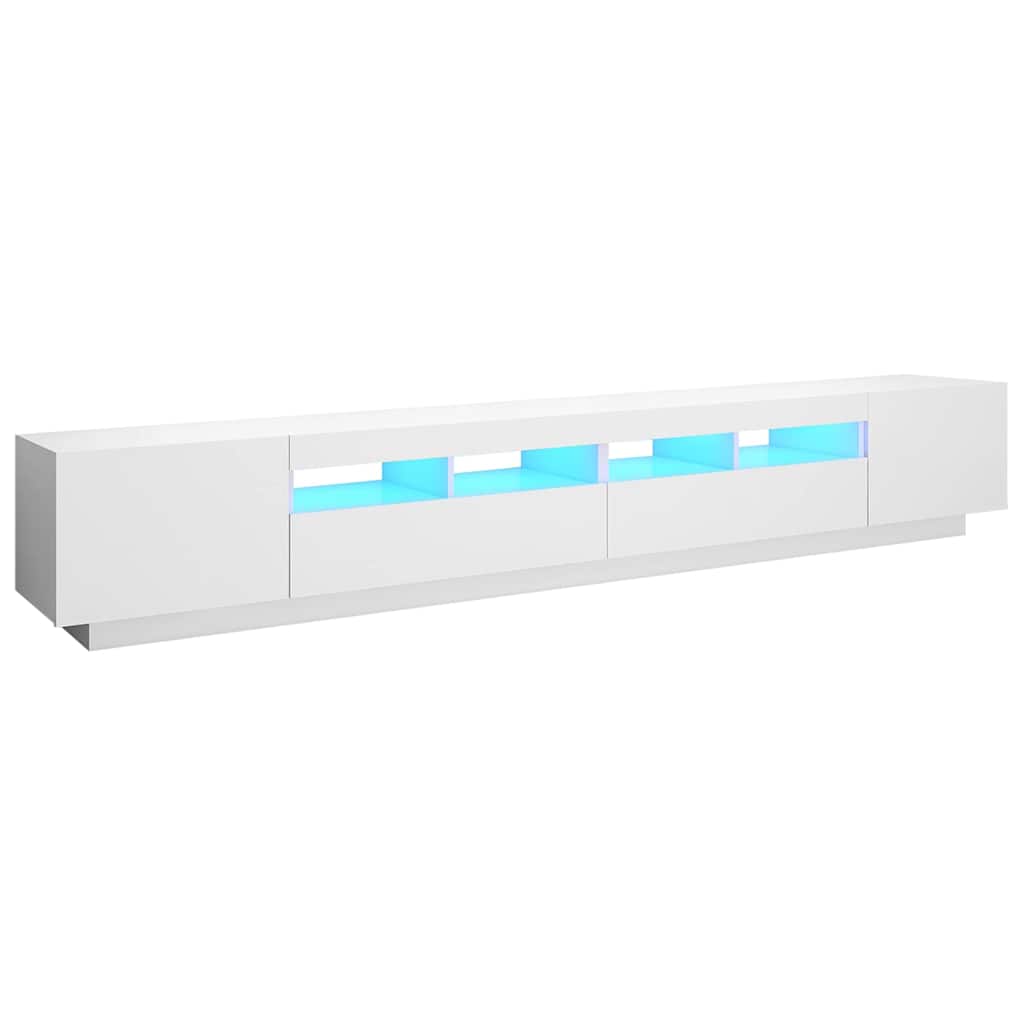 vidaXL Έπιπλο Τηλεόρασης με LED Λευκό 260 x 35 x 40 εκ.