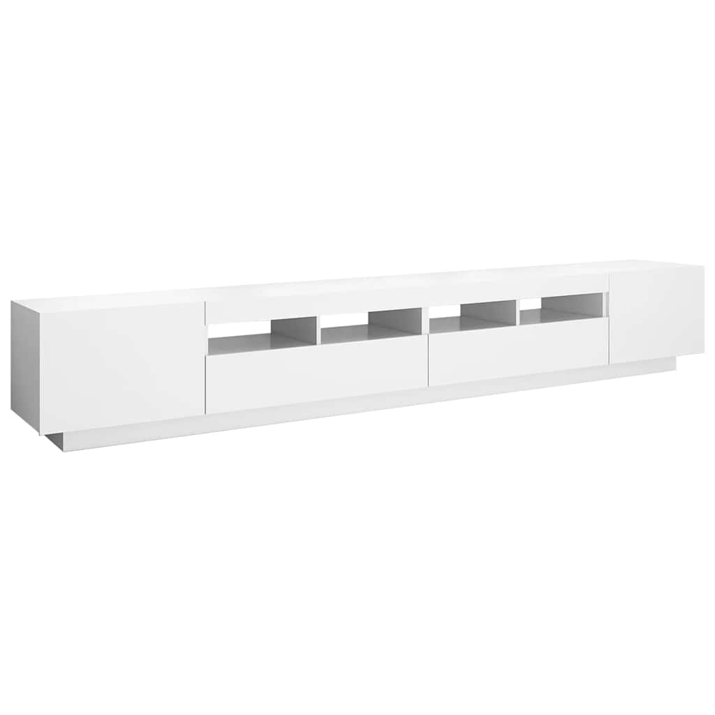 vidaXL Έπιπλο Τηλεόρασης με LED Λευκό 260 x 35 x 40 εκ.