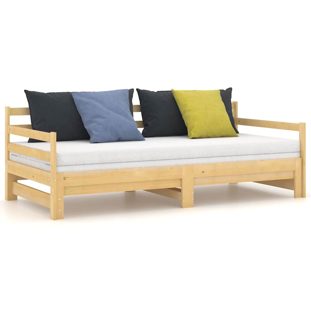 vidaXL Καναπές Κρεβάτι 2 x (90 x 200) εκ. από Μασίφ Ξύλο Πεύκου