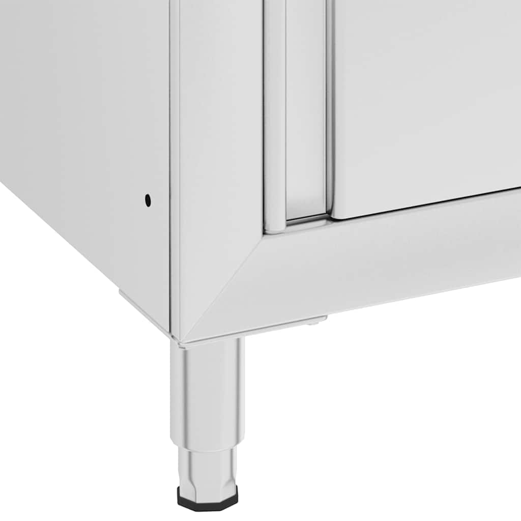 vidaXL Ντουλάπια Κουζίνας 2 τεμ. από Ανοξείδωτο Ατσάλι