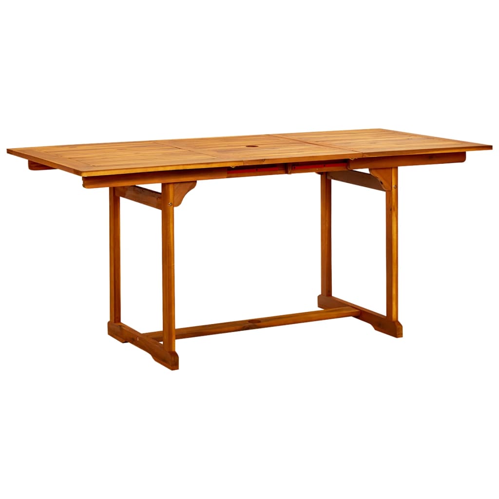 vidaXL Τραπεζαρία Κήπου (120-170) x 80 x 75 εκ. από Μασίφ Ξύλο Ακακίας