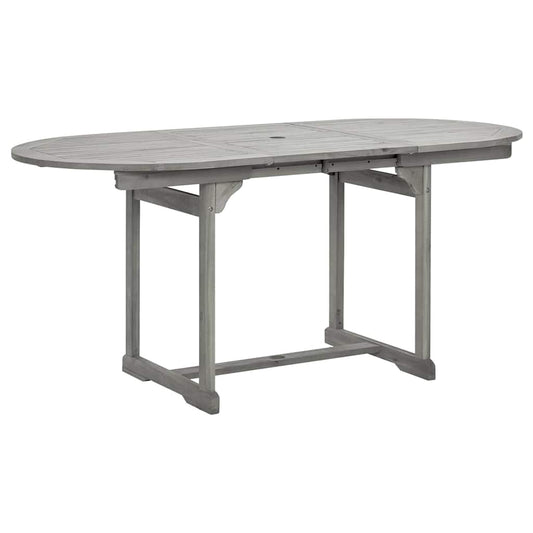 vidaXL Τραπεζαρία Κήπου (120-170) x 80 x 75 εκ. από Μασίφ Ξύλο Ακακίας