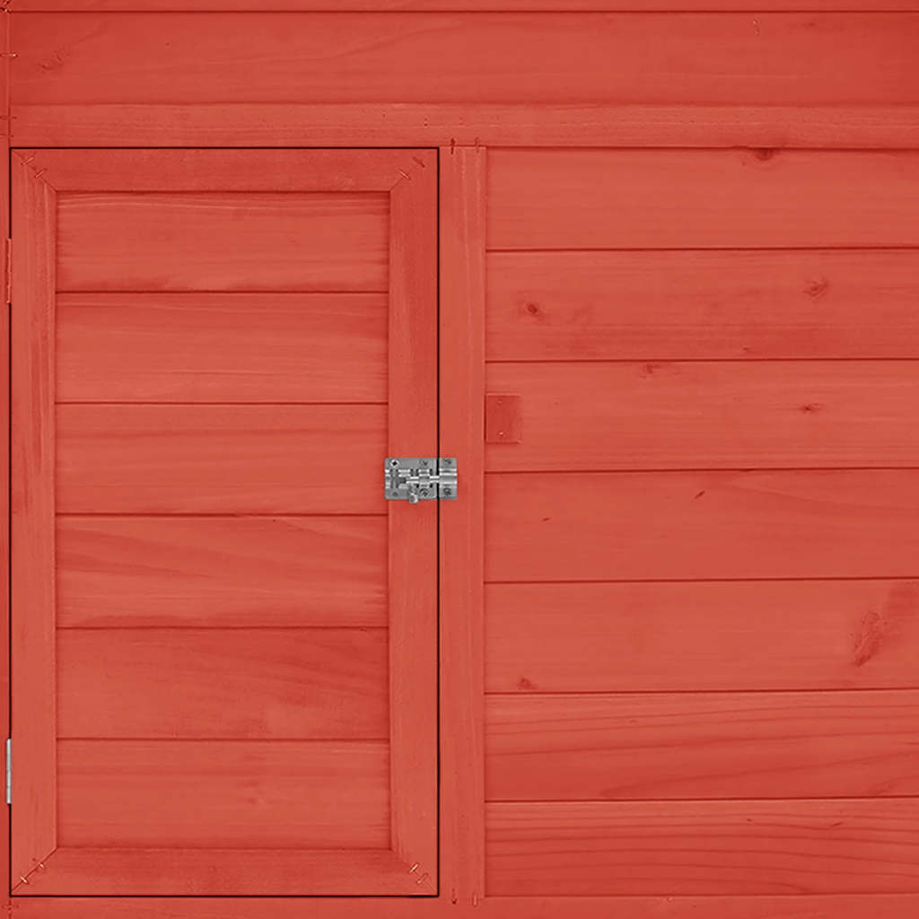 vidaXL Κοτέτσι Κόκκινο & Λευκό 150x96x110 εκ. από Μασίφ Ξύλο Ελάτης