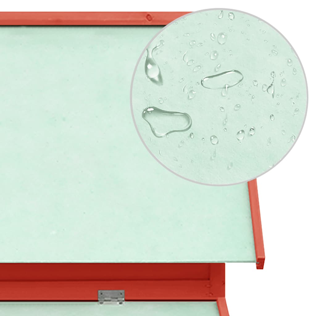 vidaXL Κοτέτσι Κόκκινο & Λευκό 150x96x110 εκ. από Μασίφ Ξύλο Ελάτης