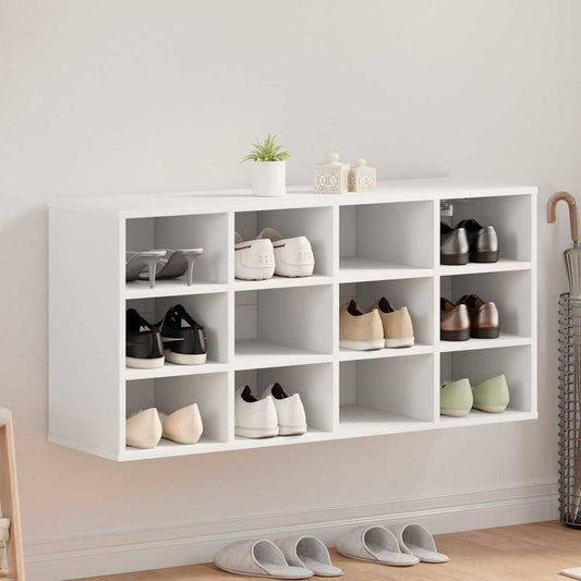 vidaXL Ντουλάπα Παπουτσιών Λευκό 103 x 30 x 51 εκ. Επεξεργασμένο ξύλο
