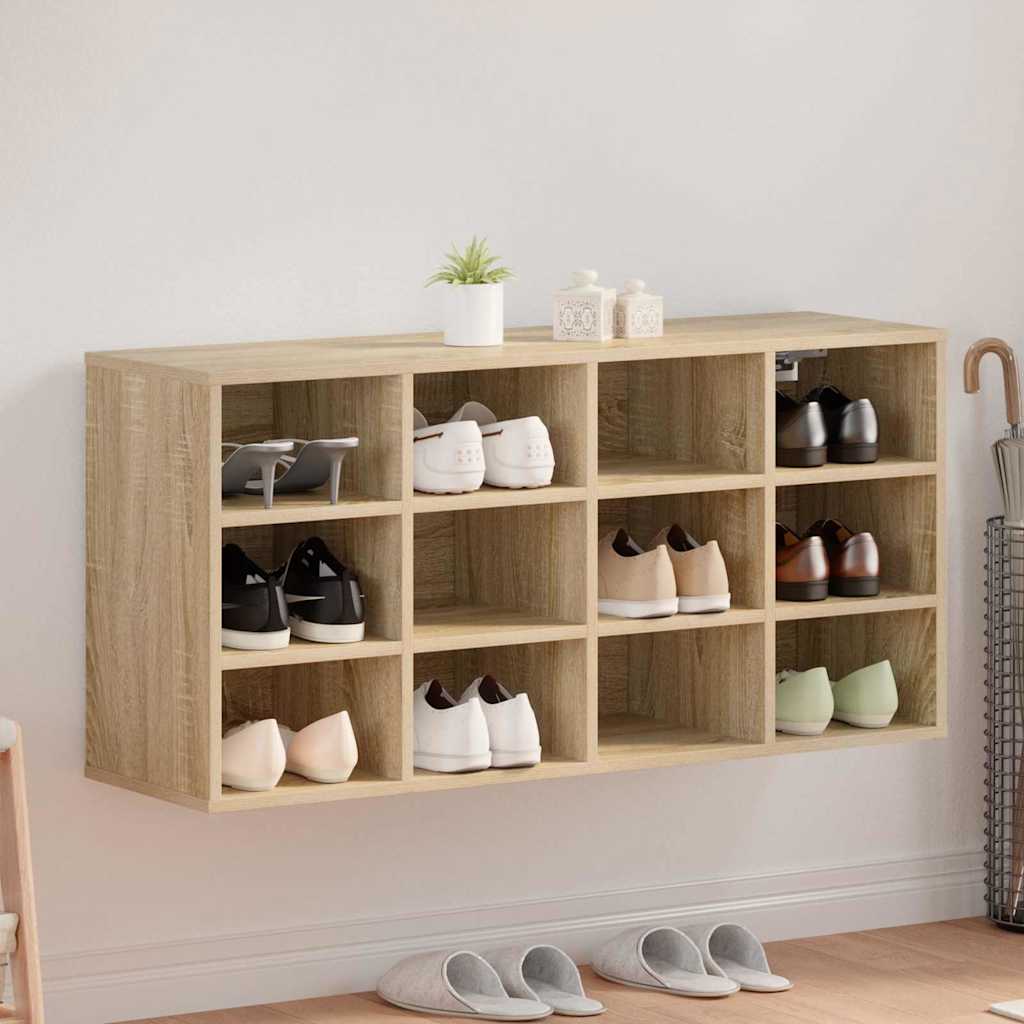 vidaXL Ντουλάπα Παπουτσιών με ράφι Sonoma Δρυς 103 x 30 x 51 εκ.