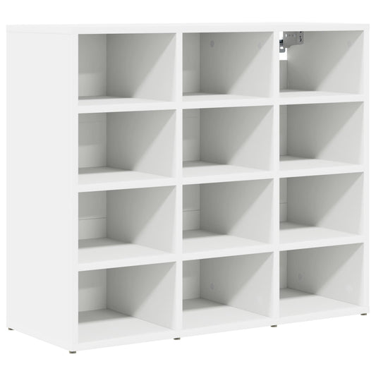 vidaXL Ντουλάπα Παπουτσιών Λευκό 77,5 x 30 x 67 εκ. Επεξεργασμένο ξύλο