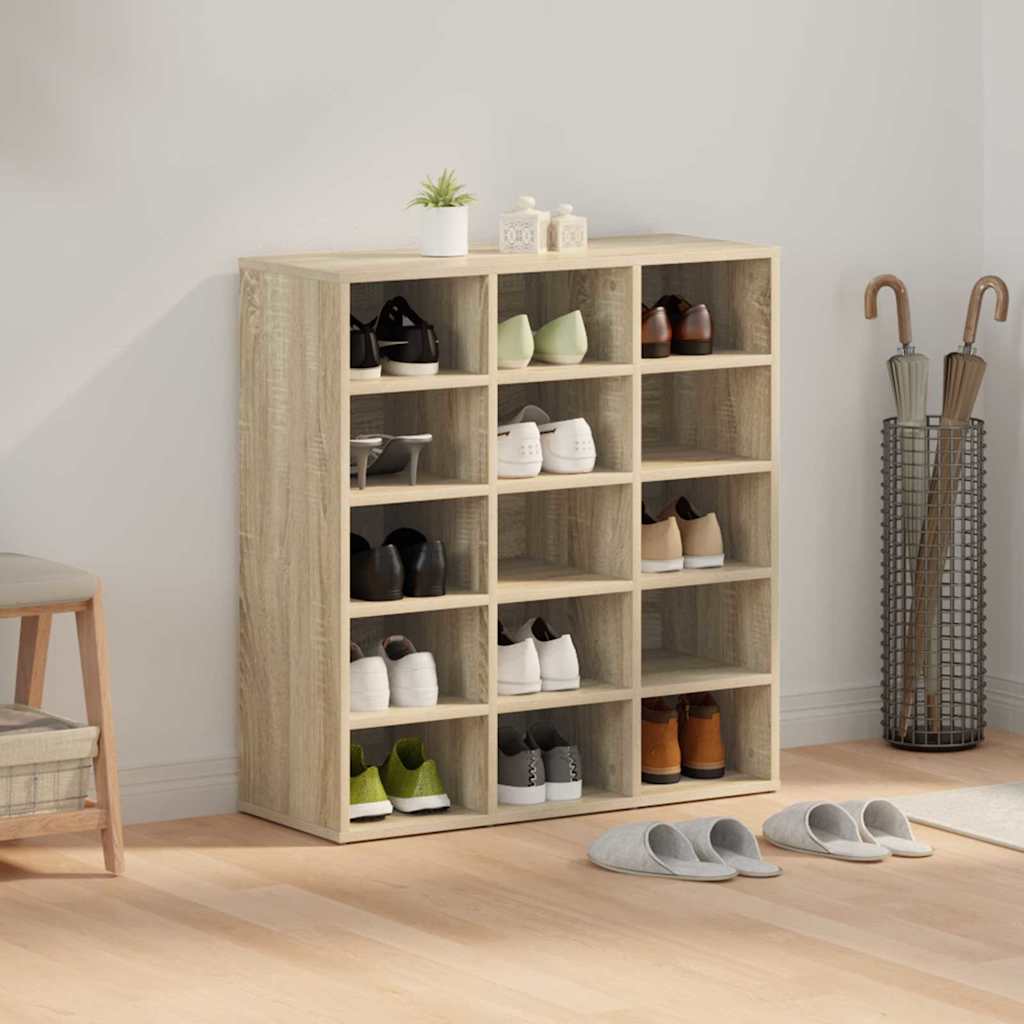 vidaXL Ντουλάπα Παπουτσιών με ράφι Sonoma Δρυς 77,5 x 30 x 83,5 εκ.
