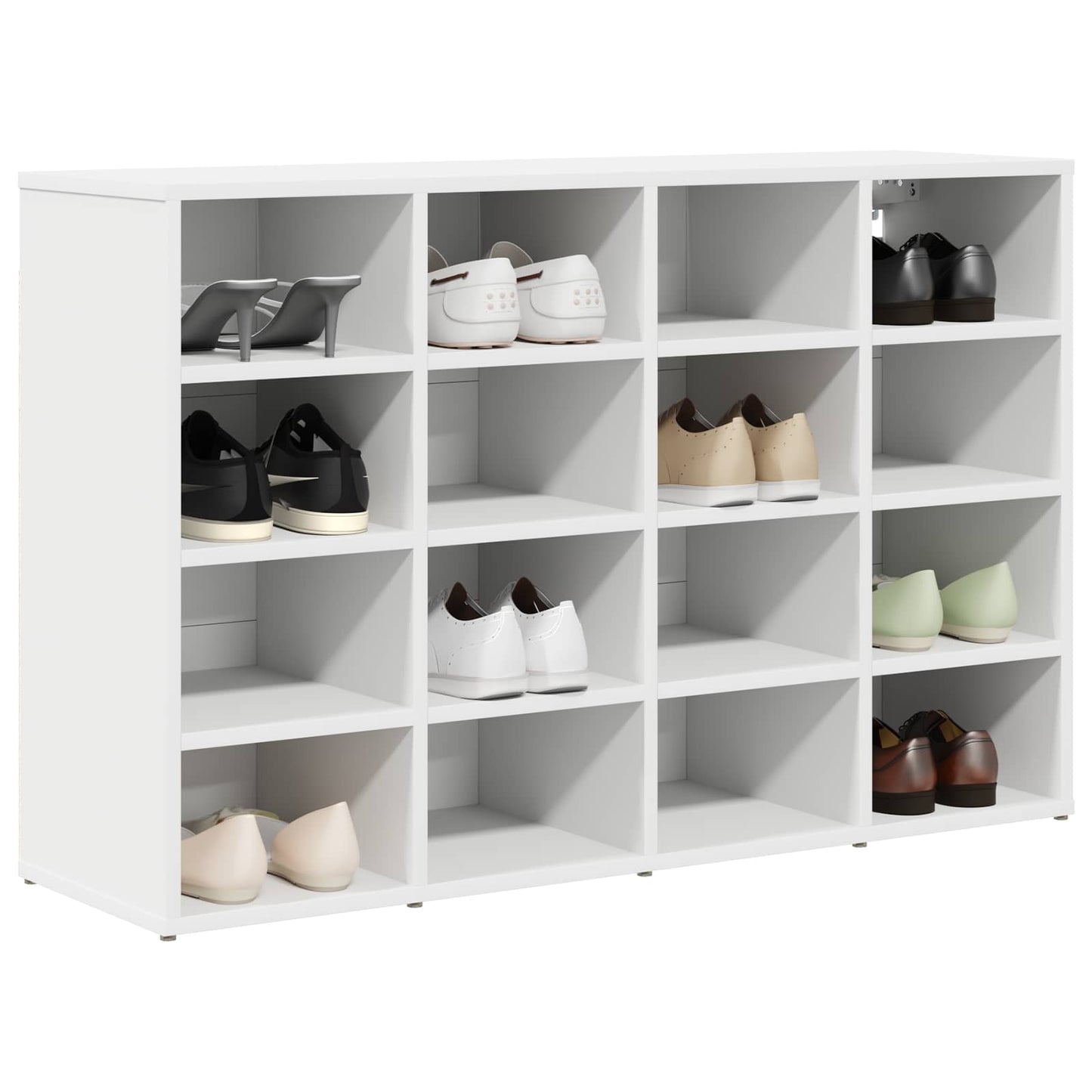 vidaXL Ντουλάπα Παπουτσιών 103 x 30 x 67 εκ. Επεξεργασμένο Ξύλο Λευκό