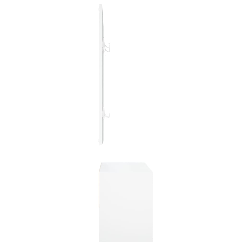 vidaXL Σετ Επίπλων Διαδρόμου Λευκό από Επεξεργασμένο Ξύλο