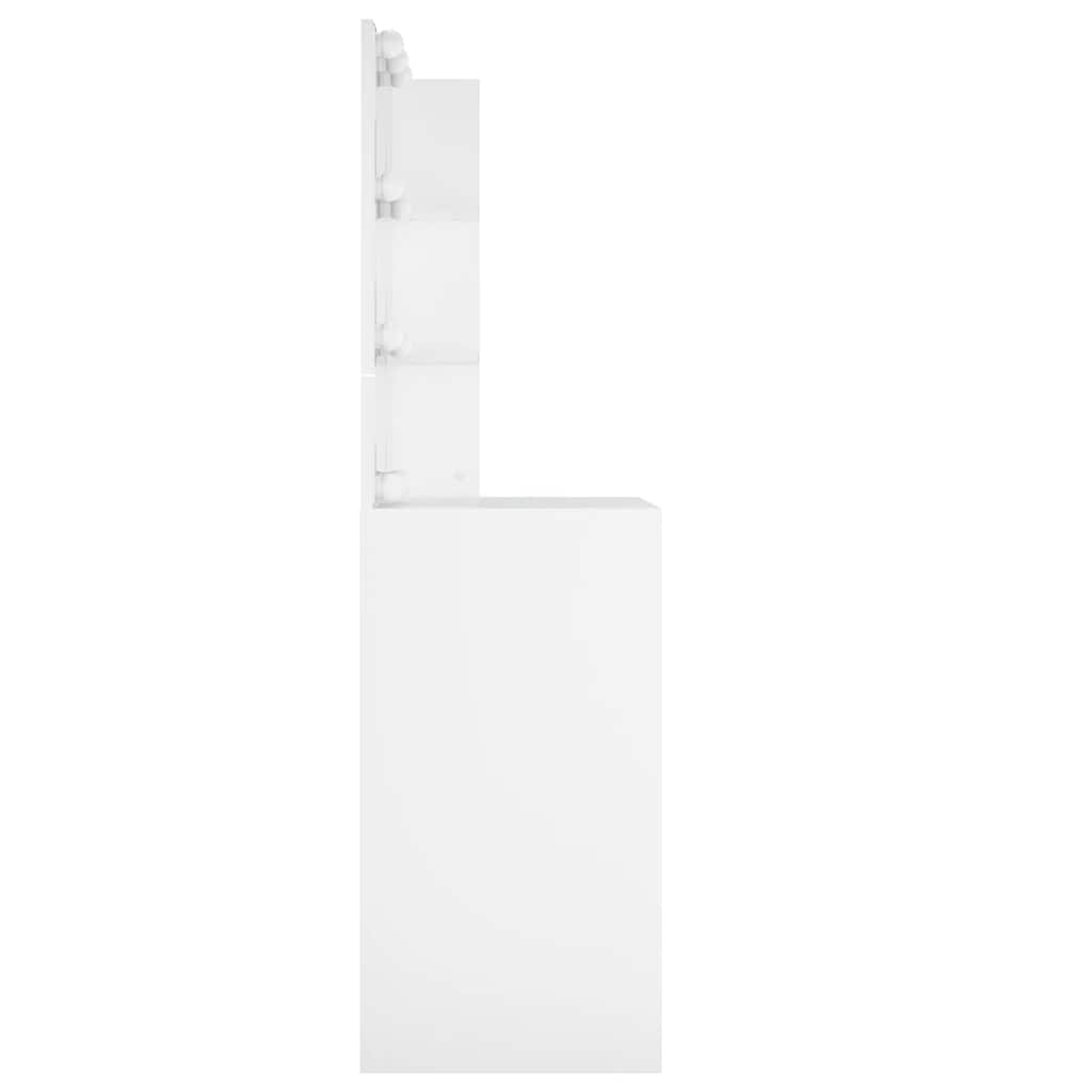 vidaXL Μπουντουάρ με LED Λευκό 60x40x140 εκ.
