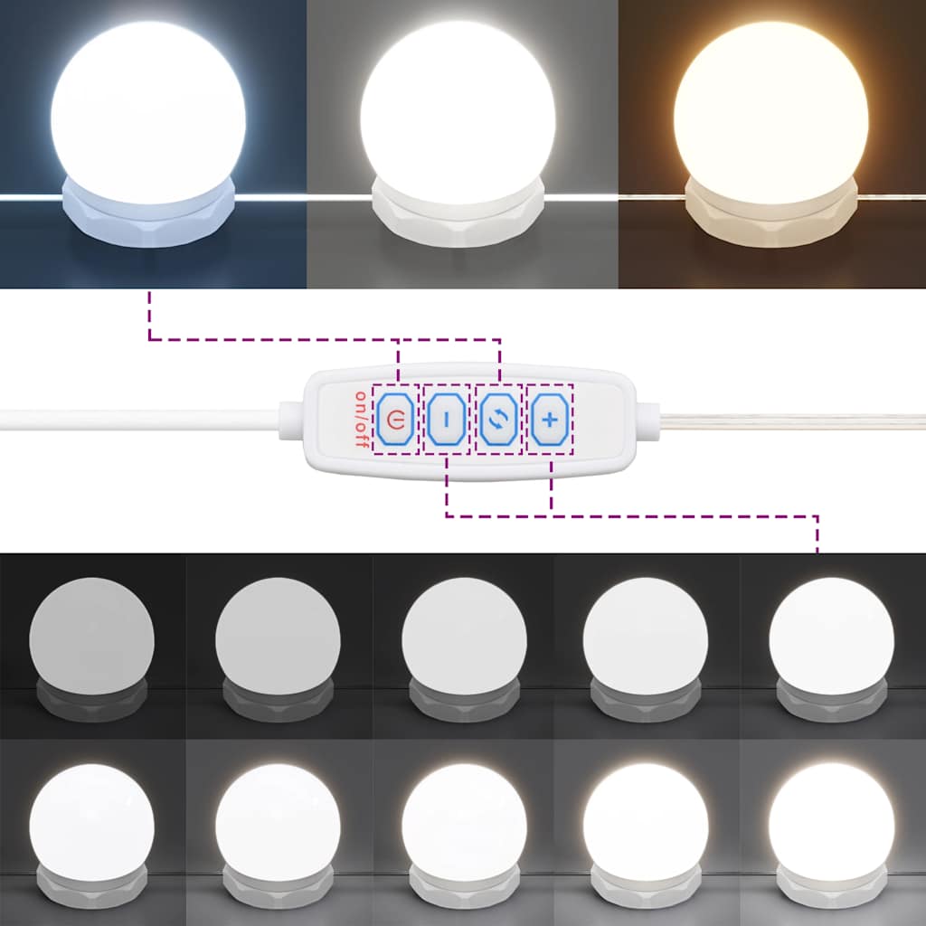 vidaXL Μπουντουάρ με LED Sonoma Δρυς 60x40x140 εκ.