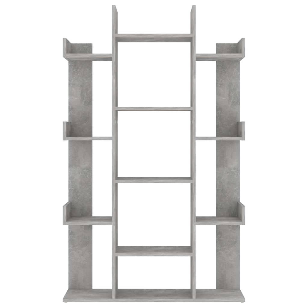 vidaXL Βιβλιοθήκη Γκρι Σκυροδέματος 86x25,5x140 εκ. από Επεξ. Ξύλο