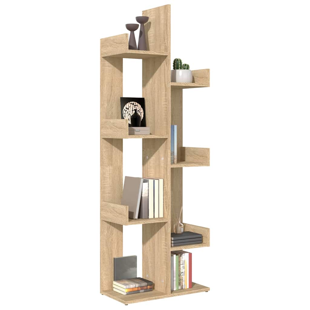 vidaXL Βιβλιοθήκη Sonoma Δρυς 48 x 25,5 x 140 εκ. από Επεξ. Ξύλο