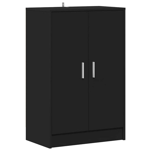 vidaXL Παπουτσοθήκη Μαύρη 60 x 35 x 92 εκ. από Επεξ. Ξύλο