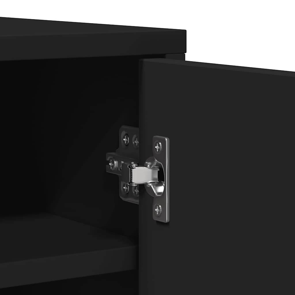 vidaXL Παπουτσοθήκη Μαύρη 60 x 35 x 92 εκ. από Επεξ. Ξύλο