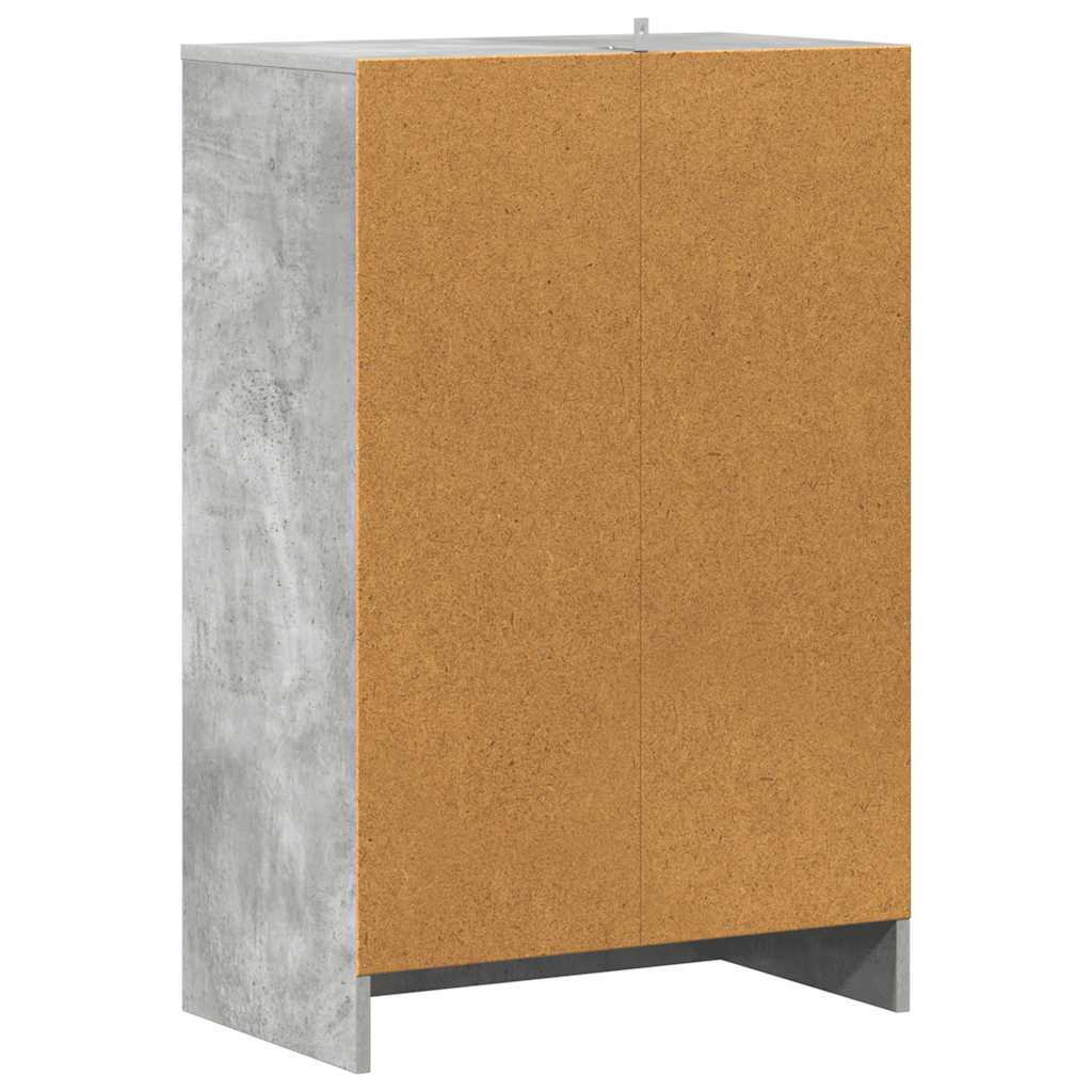vidaXL Παπουτσοθήκη Γκρι Σκυροδέματος 60 x 35 x 92 εκ. από Επεξ. Ξύλο