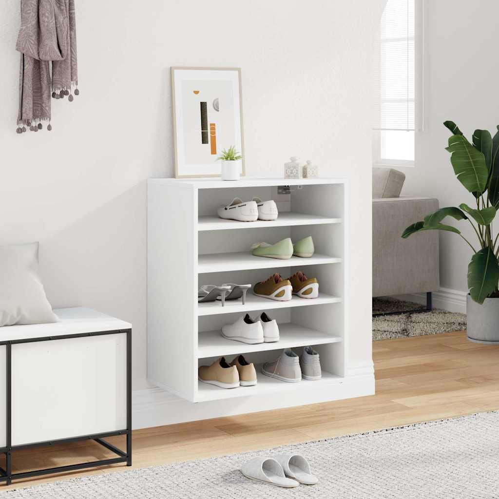 vidaXL Παπουτσοθήκη Λευκή 60 x 35 x 70 εκ. από Επεξ. Ξύλο