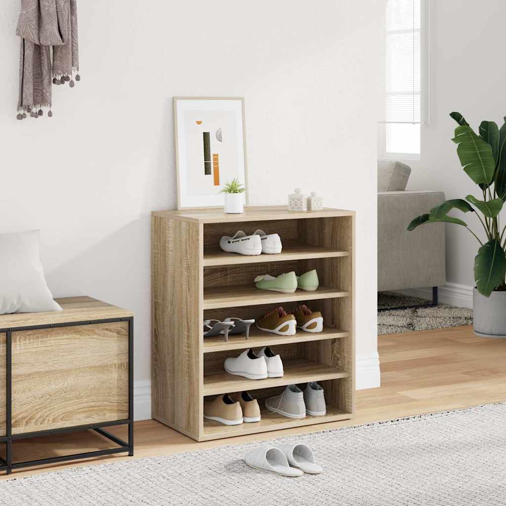 vidaXL Παπουτσοθήκη Sonoma Δρυς 60 x 35 x 70 εκ. από Επεξ. Ξύλο