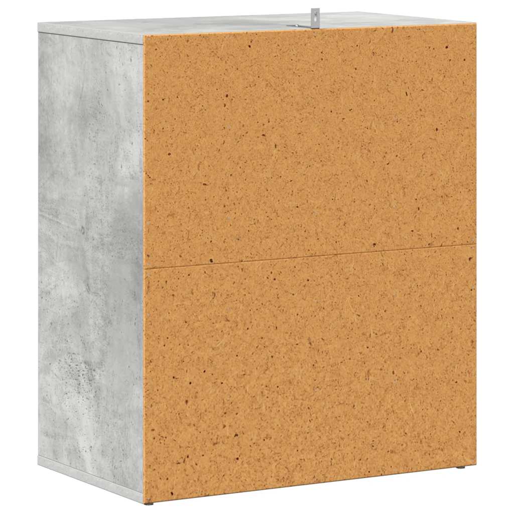 vidaXL Παπουτσοθήκη Γκρι Σκυροδέματος 60 x 35 x 70 εκ. από Επεξ. Ξύλο