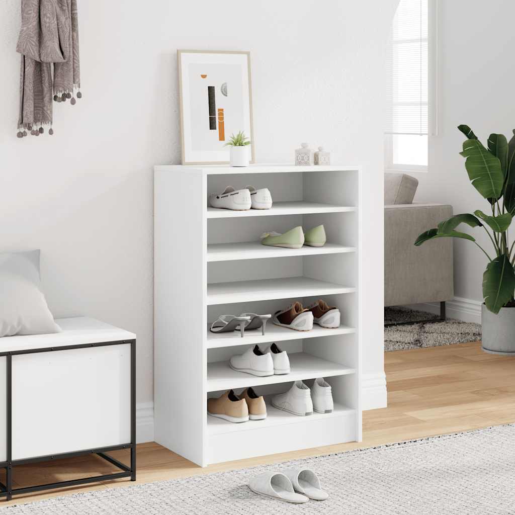 vidaXL Παπουτσοθήκη Λευκή 60 x 35 x 92 εκ. από Επεξ. Ξύλο