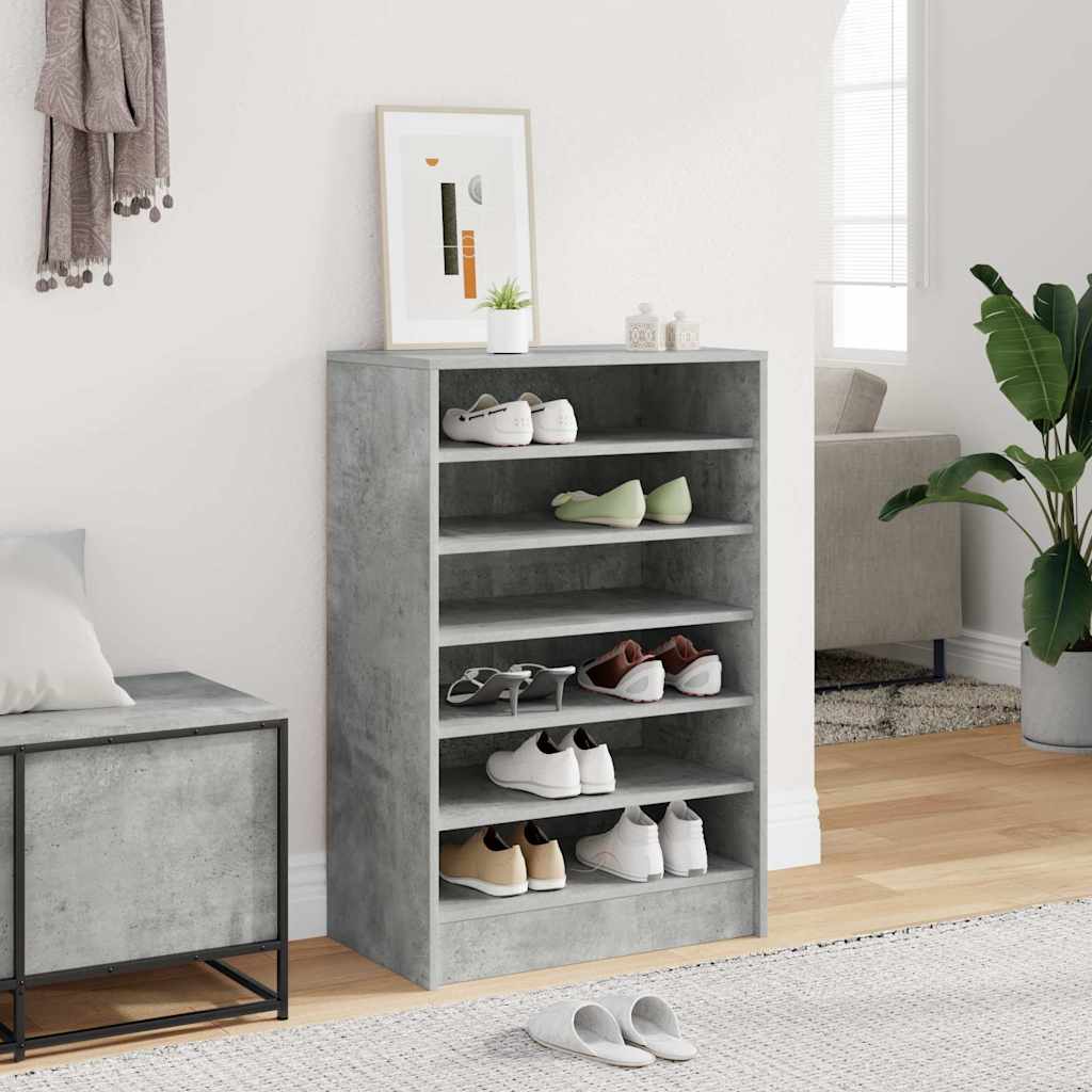 vidaXL Παπουτσοθήκη Γκρι Σκυροδέματος 60 x 35 x 92 εκ. από Επεξ. Ξύλο