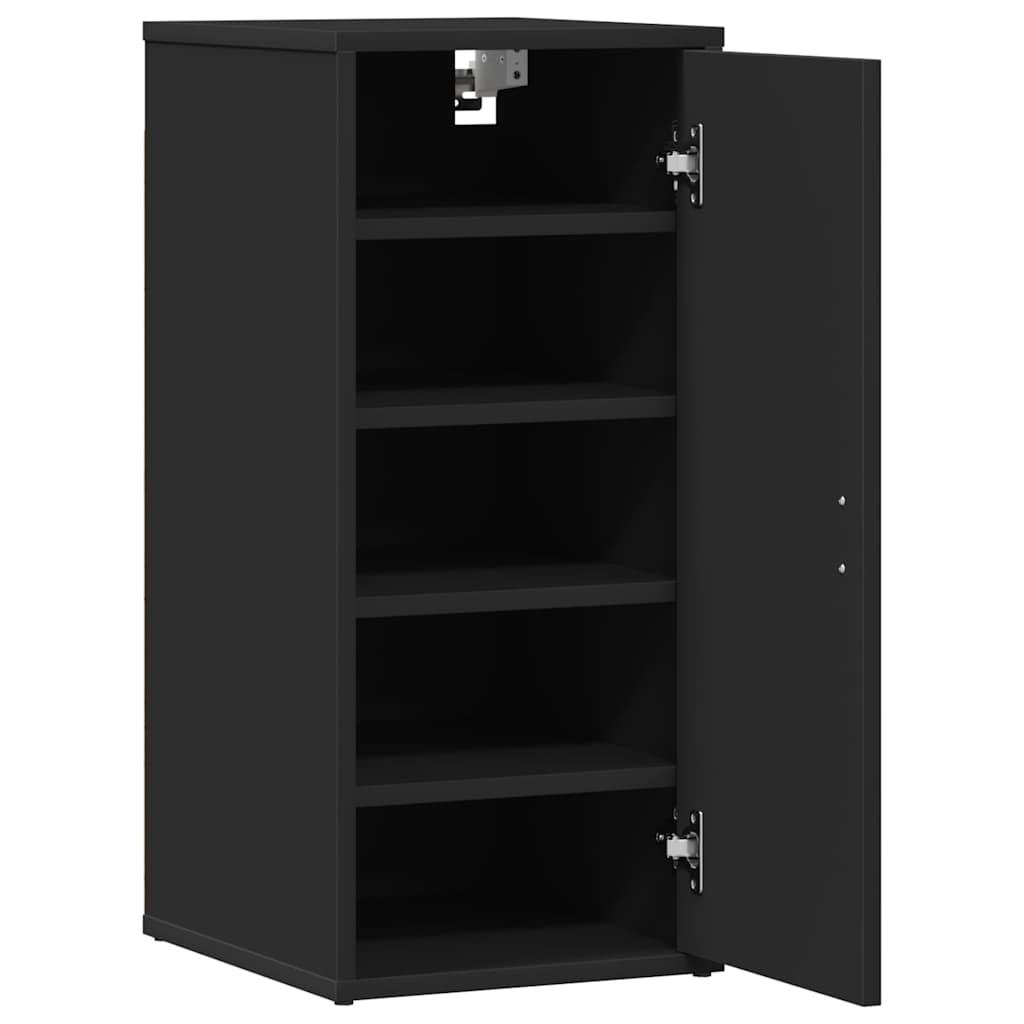 vidaXL Παπουτσοθήκες 2 τεμ. Μαύρες 32 x 35 x 70 εκ. από Μοριοσανίδα