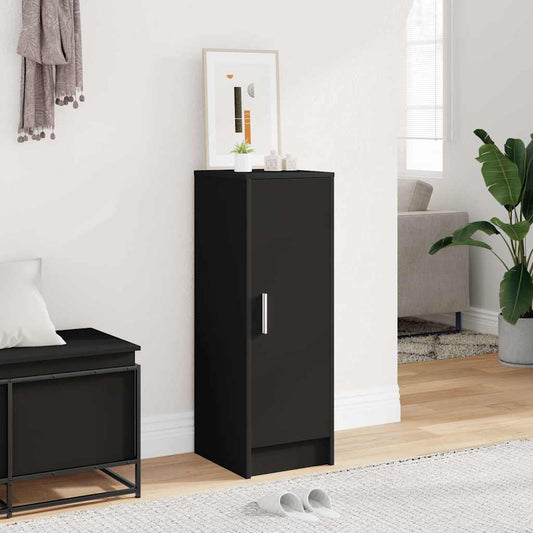 vidaXL Παπουτσοθήκη Μαύρη 32 x 35 x 92 εκ. από Επεξ. Ξύλο