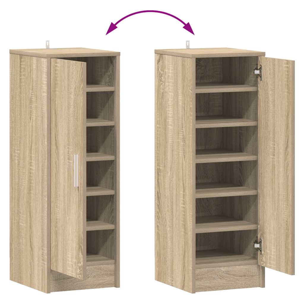 vidaXL Παπουτσοθήκη Sonoma Δρυς 32 x 35 x 92 εκ. από Επεξ. Ξύλο