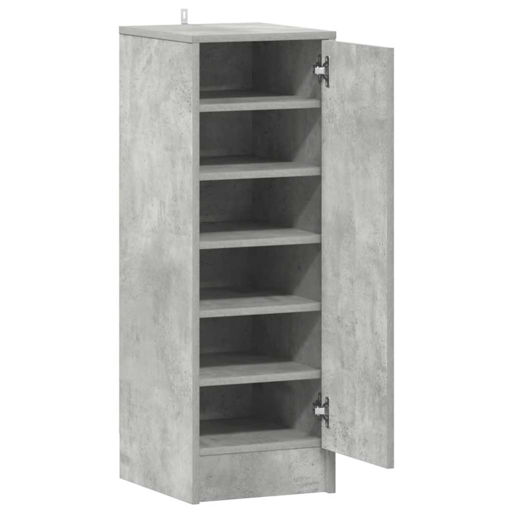 vidaXL Παπουτσοθήκη Γκρι Σκυροδέματος 32 x 35 x 92 εκ. από Επεξ. Ξύλο