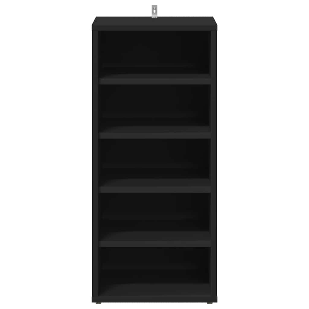 vidaXL Παπουτσοθήκες 2 τεμ. Μαύρες 31,5 x 35 x 70 εκ. από Επεξ. Ξύλο