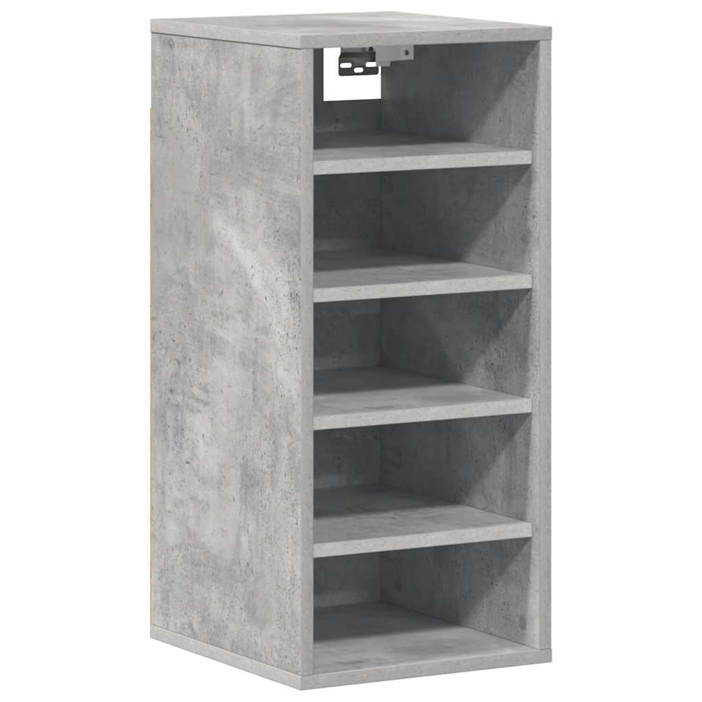 vidaXL Παπουτσοθήκη Γκρι Σκυροδέματος 31,5x35x70 εκ. από Επεξ. Ξύλο