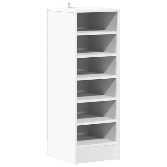 vidaXL Παπουτσοθήκη Λευκή 31,5 x 35 x 90 εκ. από Επεξ. Ξύλο