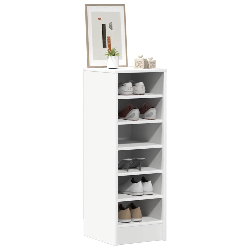 vidaXL Παπουτσοθήκη Λευκή 31,5 x 35 x 90 εκ. από Επεξ. Ξύλο