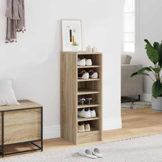 vidaXL Παπουτσοθήκη Sonoma Δρυς 31,5 x 35 x 90 εκ. από Επεξ. Ξύλο